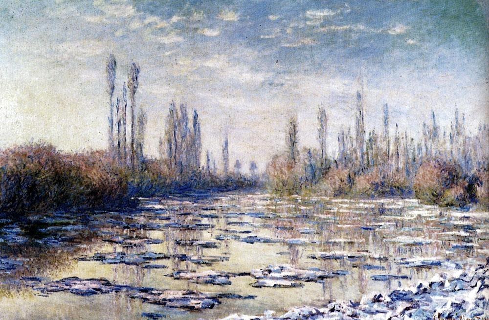 Claude Monet Floating Ice Near Vetheuil